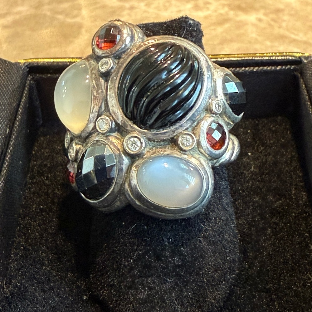 David Yurman Multi-Stone Mosaic Cocktail Ring